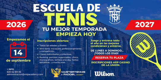 Escuela de tenis 2026-2027